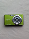 Green Sony Cyber-shot DSC-W320 digital compact camera front view